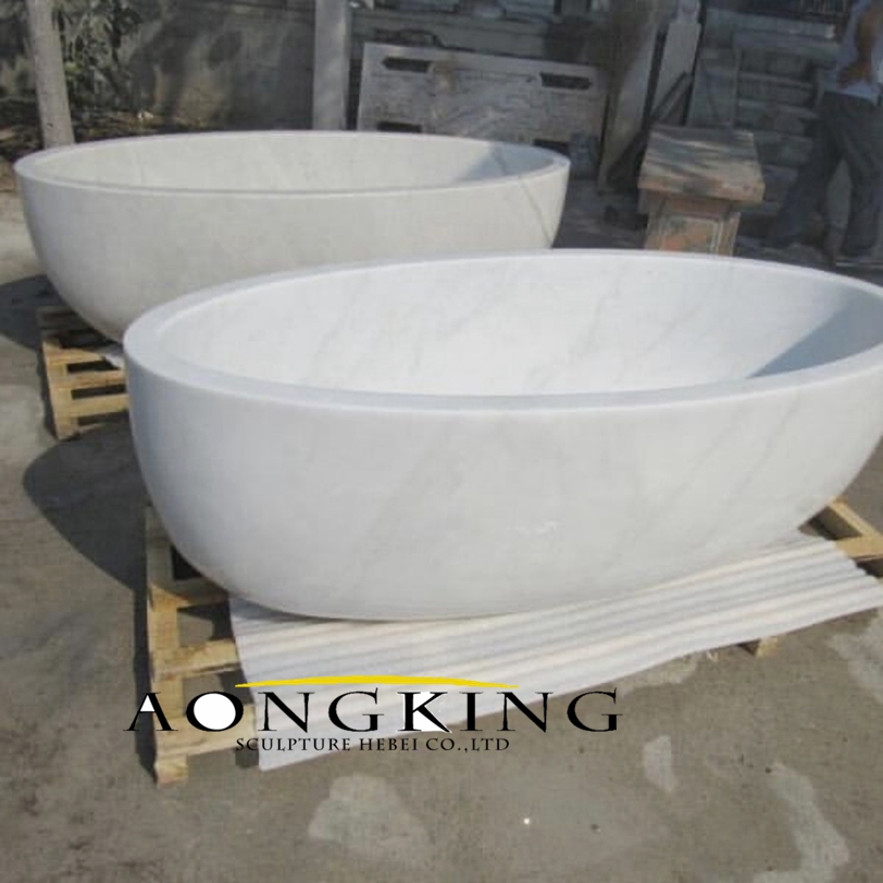 White marble bathtub