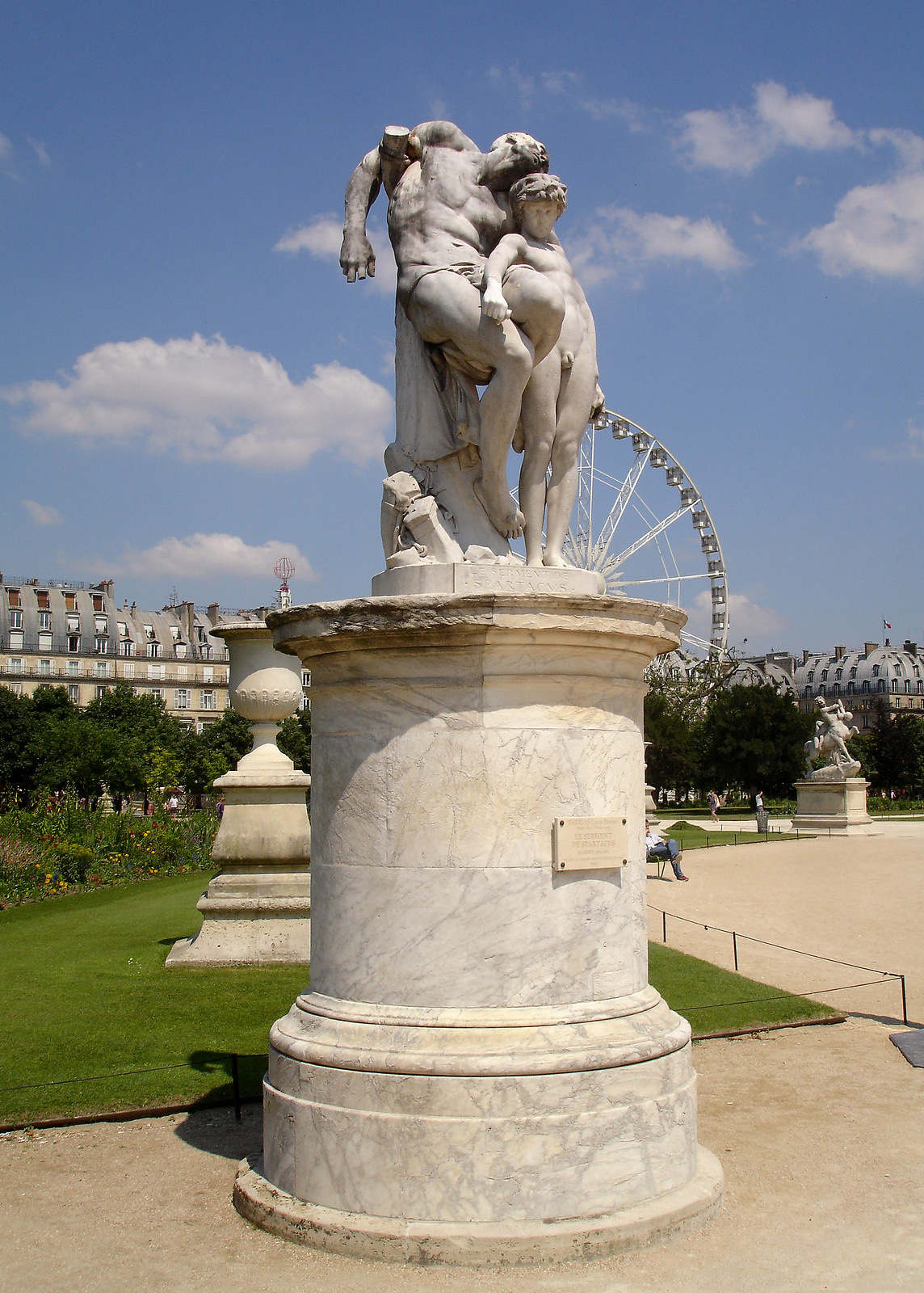 Marble statue in the Tuileries