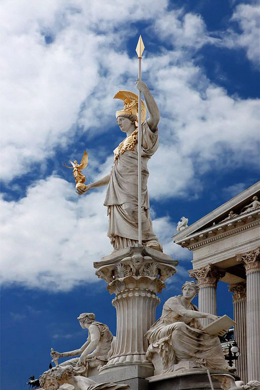 Athena statue Austrian Parliament Vienna