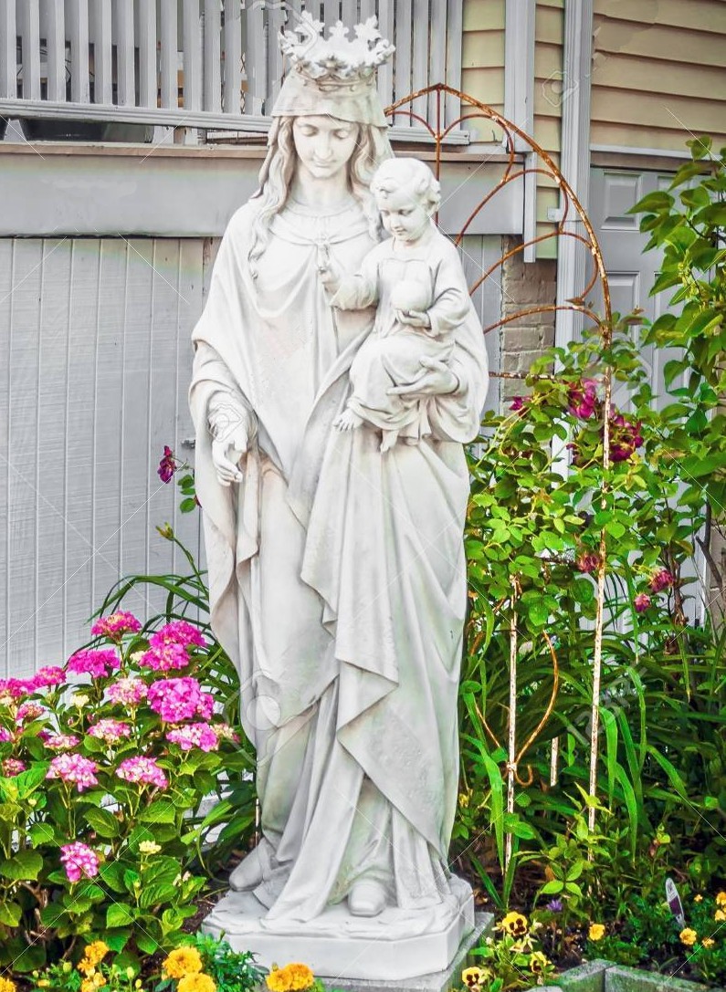 marble Blessed mother statue