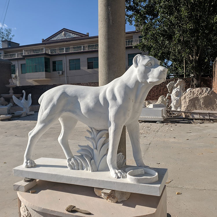 dog garden statue