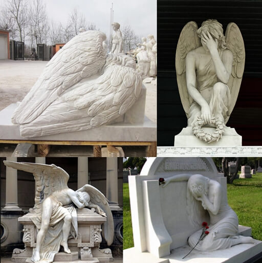 marble weeping angel statue