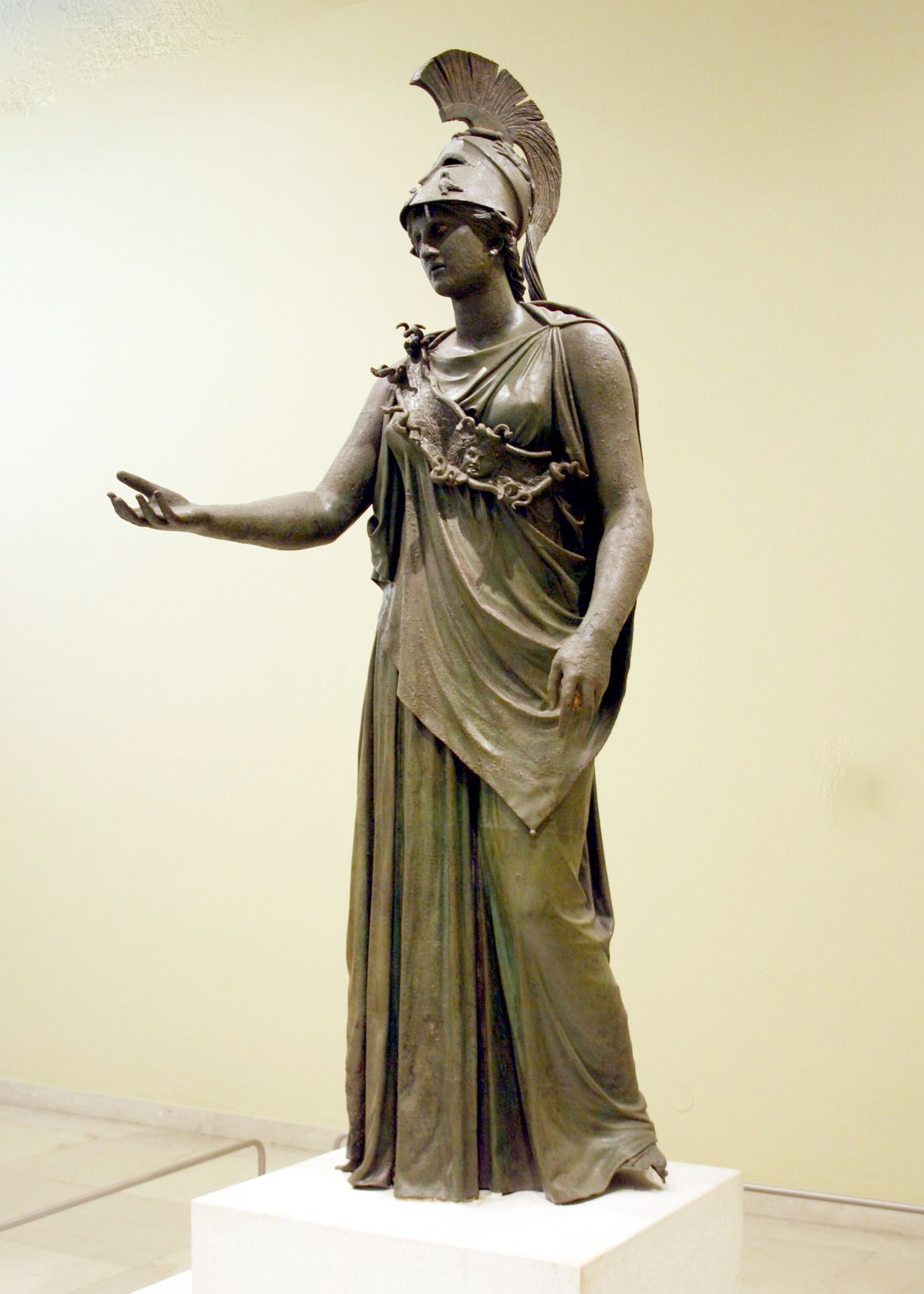 bronze athena sculpture