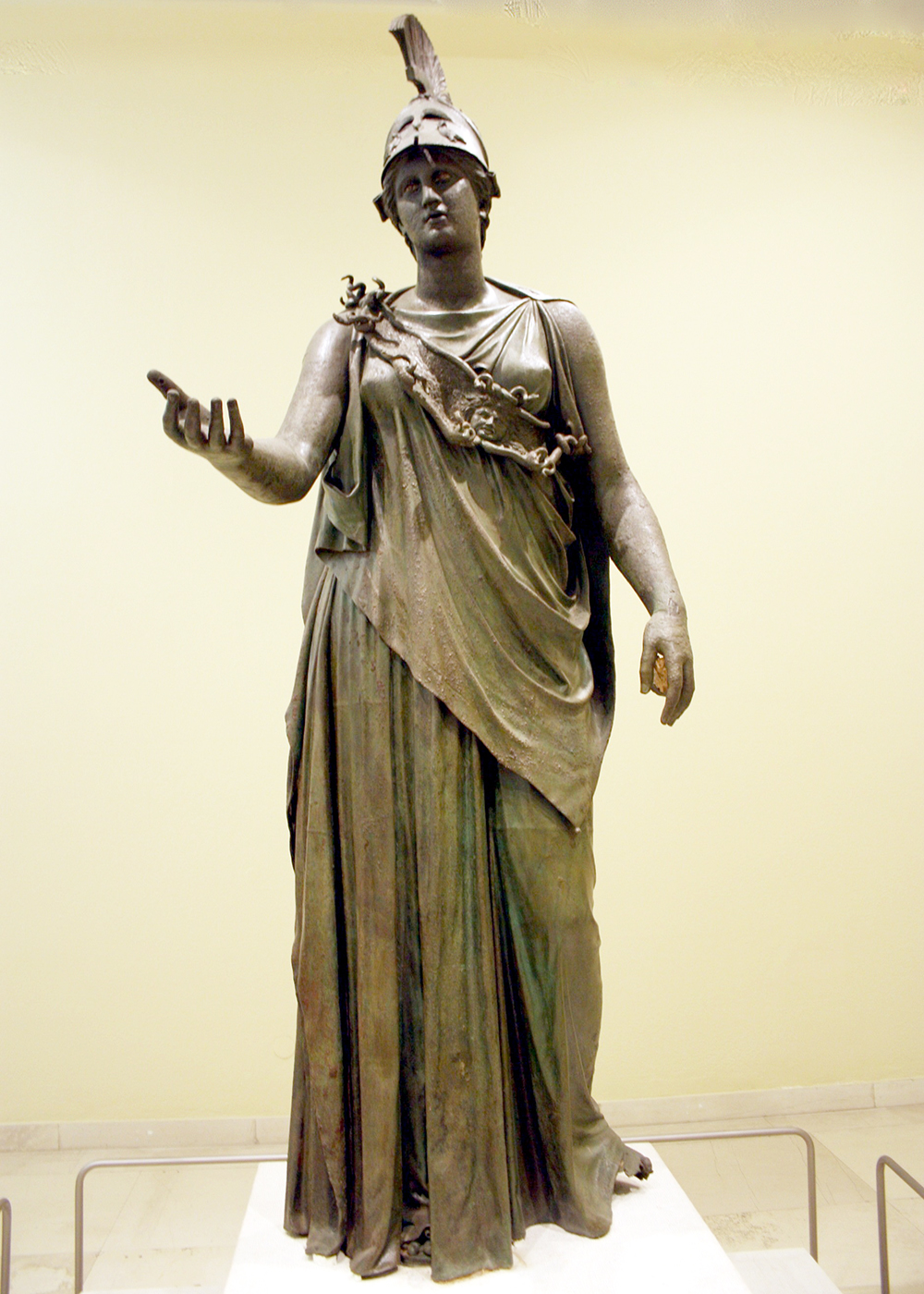 bronze athena sculpture
