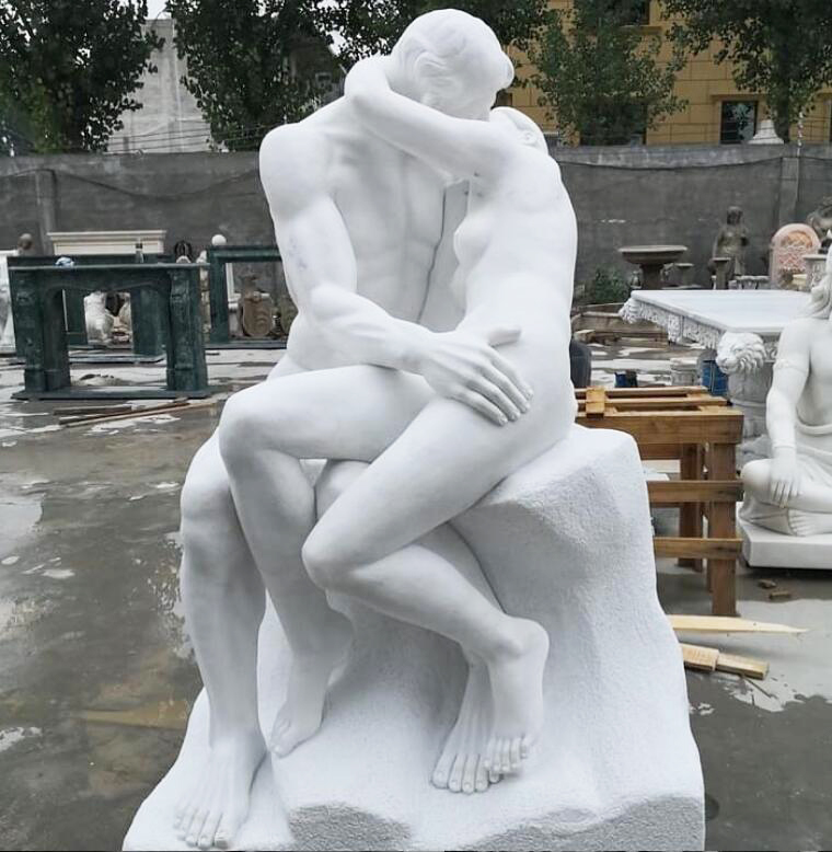 kiss marble by rodin