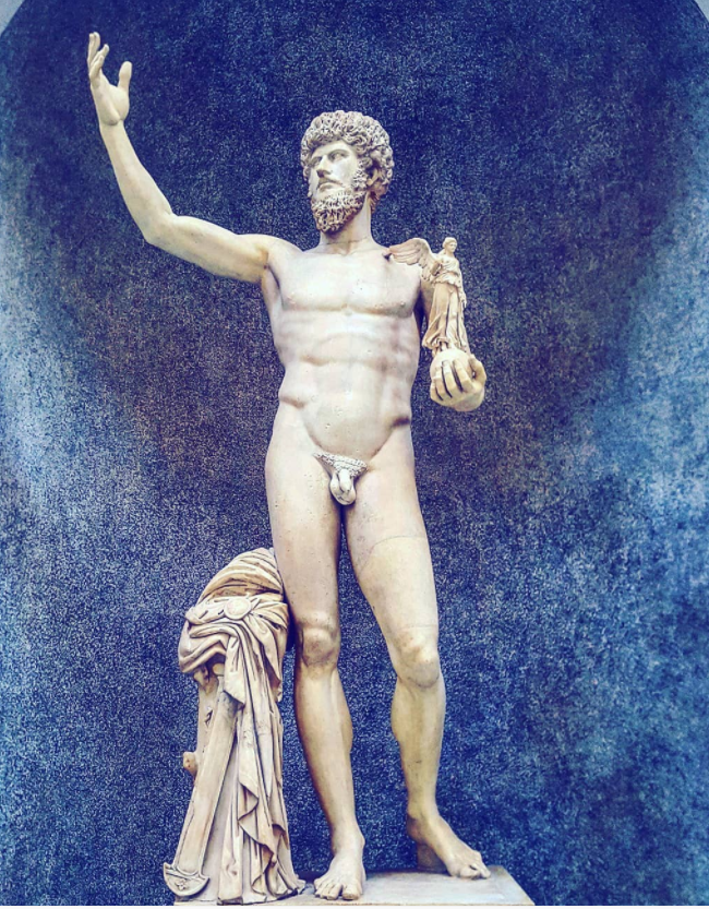 marble roman athlete statue