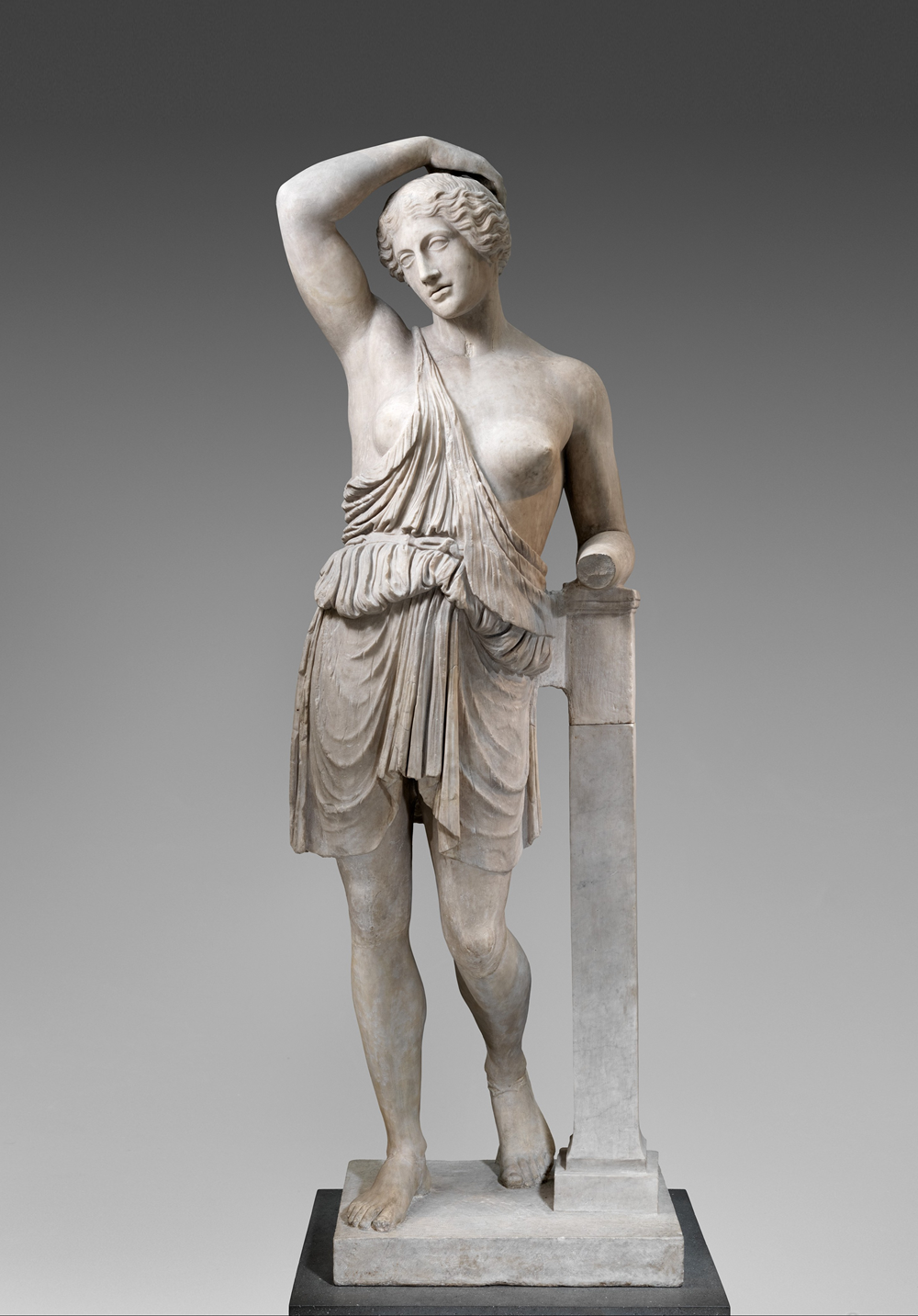 marble sculpture of a wounded amazon
