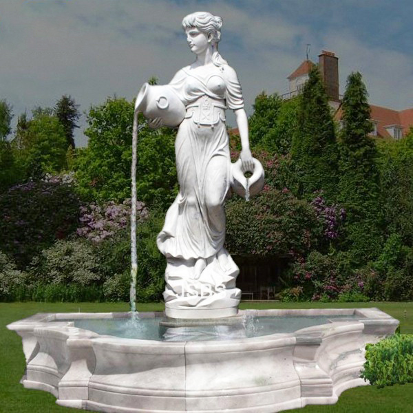 rococo sculpture of lady fountain