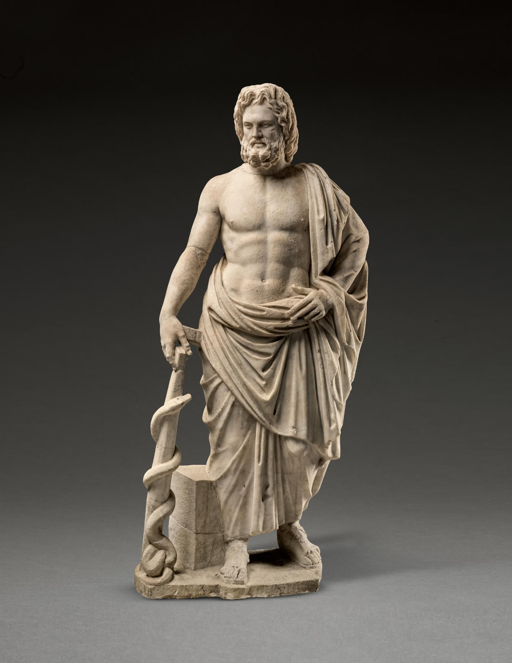 roman marble figure of Asklepios