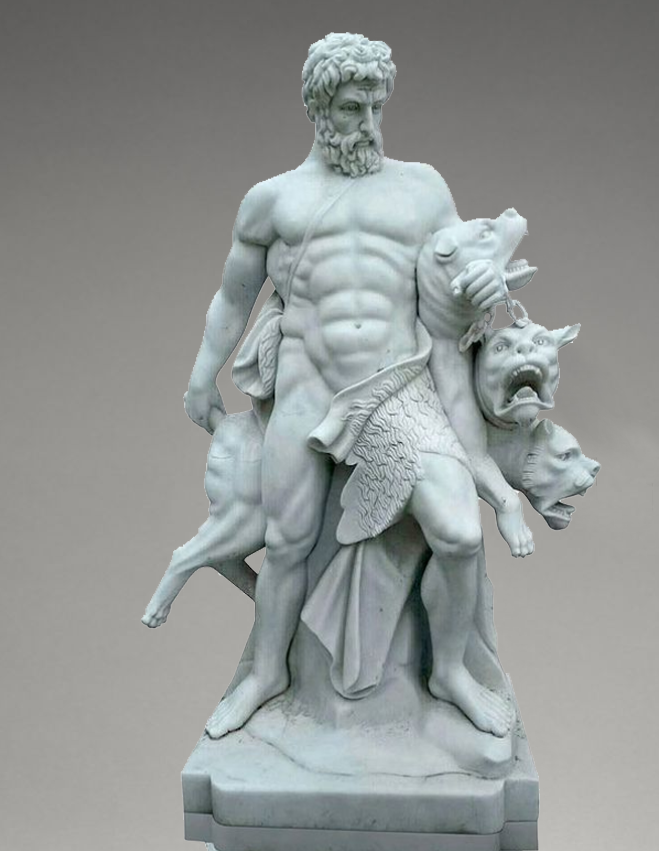sculptures for sale- Hercules and Cerberus