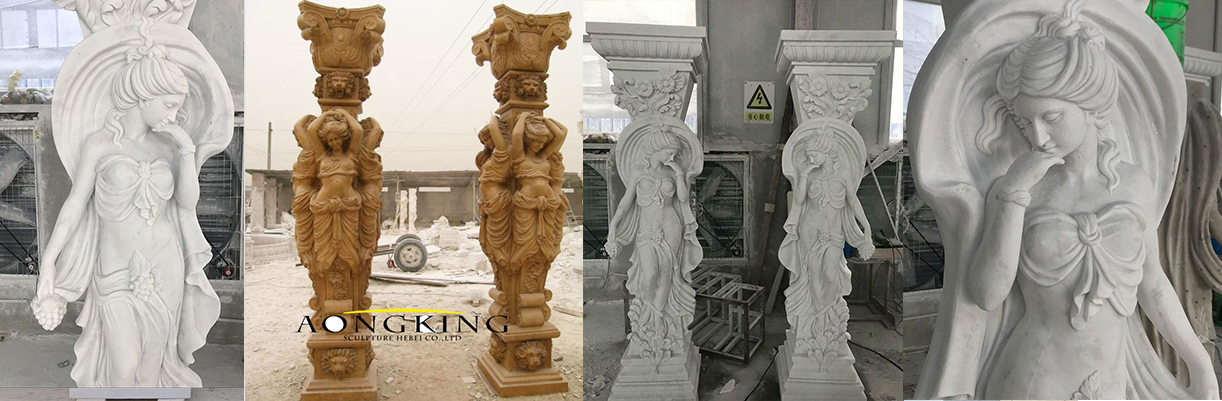pair of pillar statue