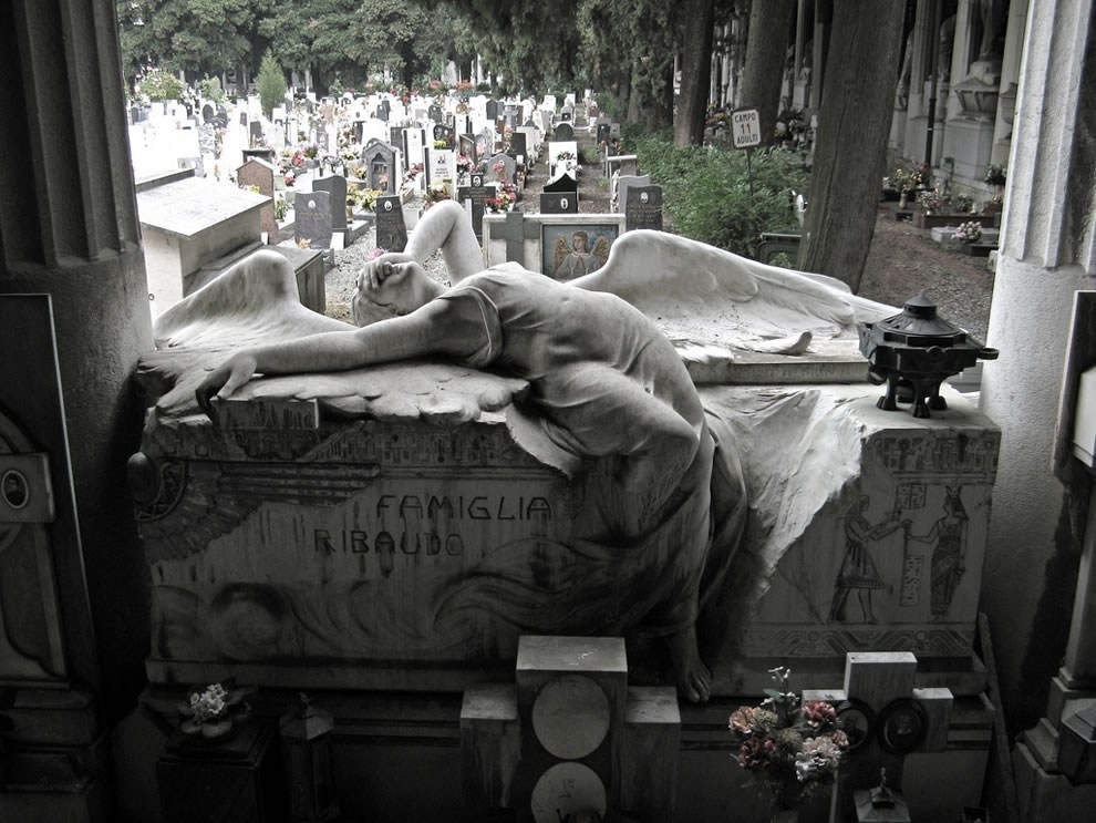 Grieving Angel Headstone