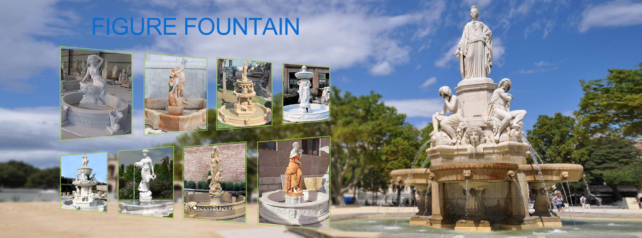 Marble Figure Fountain - Roman Fountain