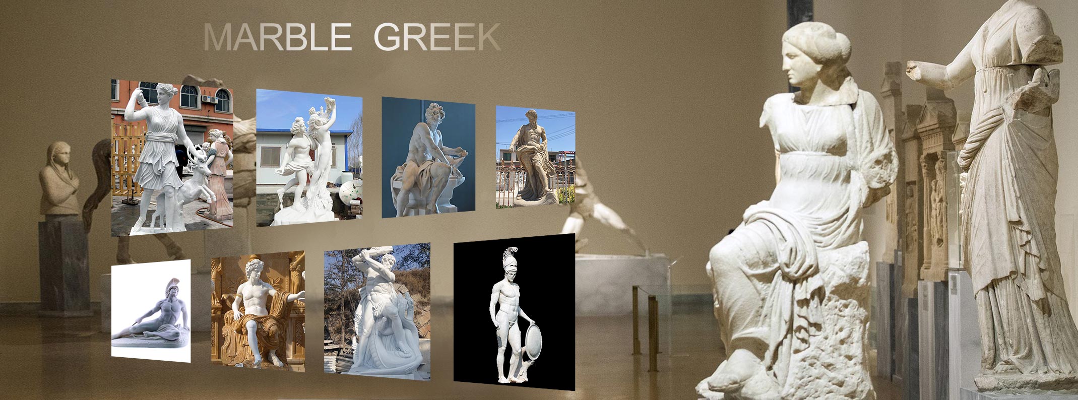 Greek marble statues