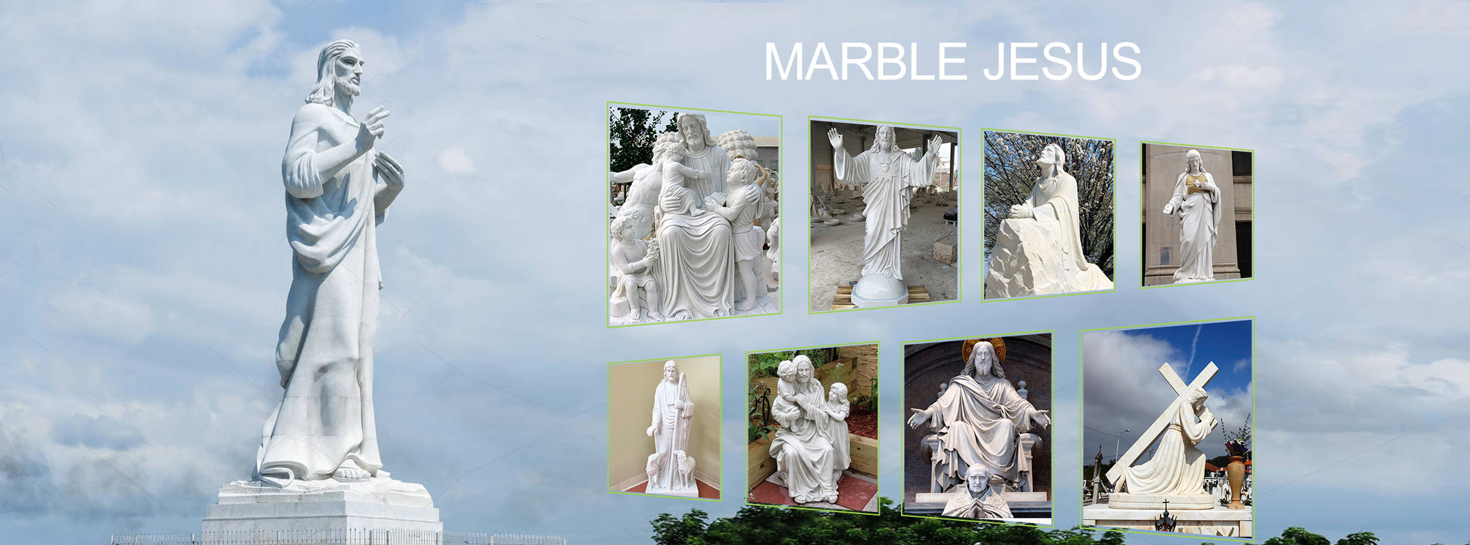 marble jesus statue Handmade carving 