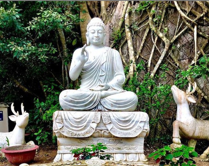stone garden buddha