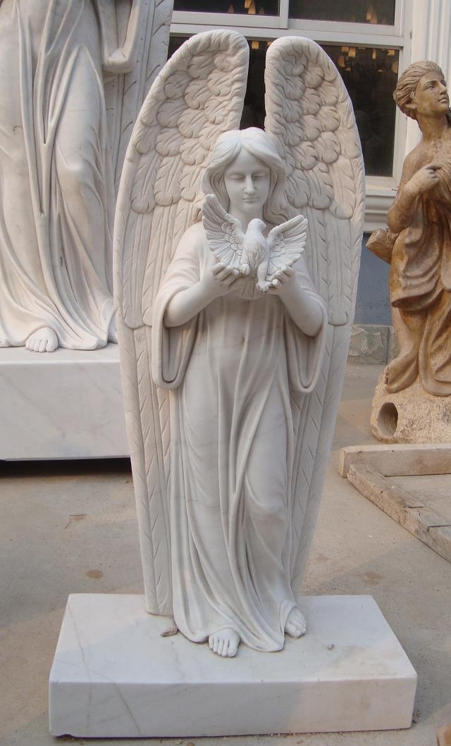 Marble angel headstone (1)