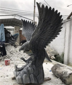 hand carved eagle stone