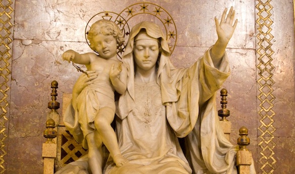 mary and jesus statue 