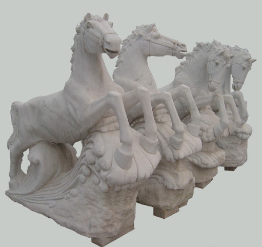 stone outdoor horse statues (3)