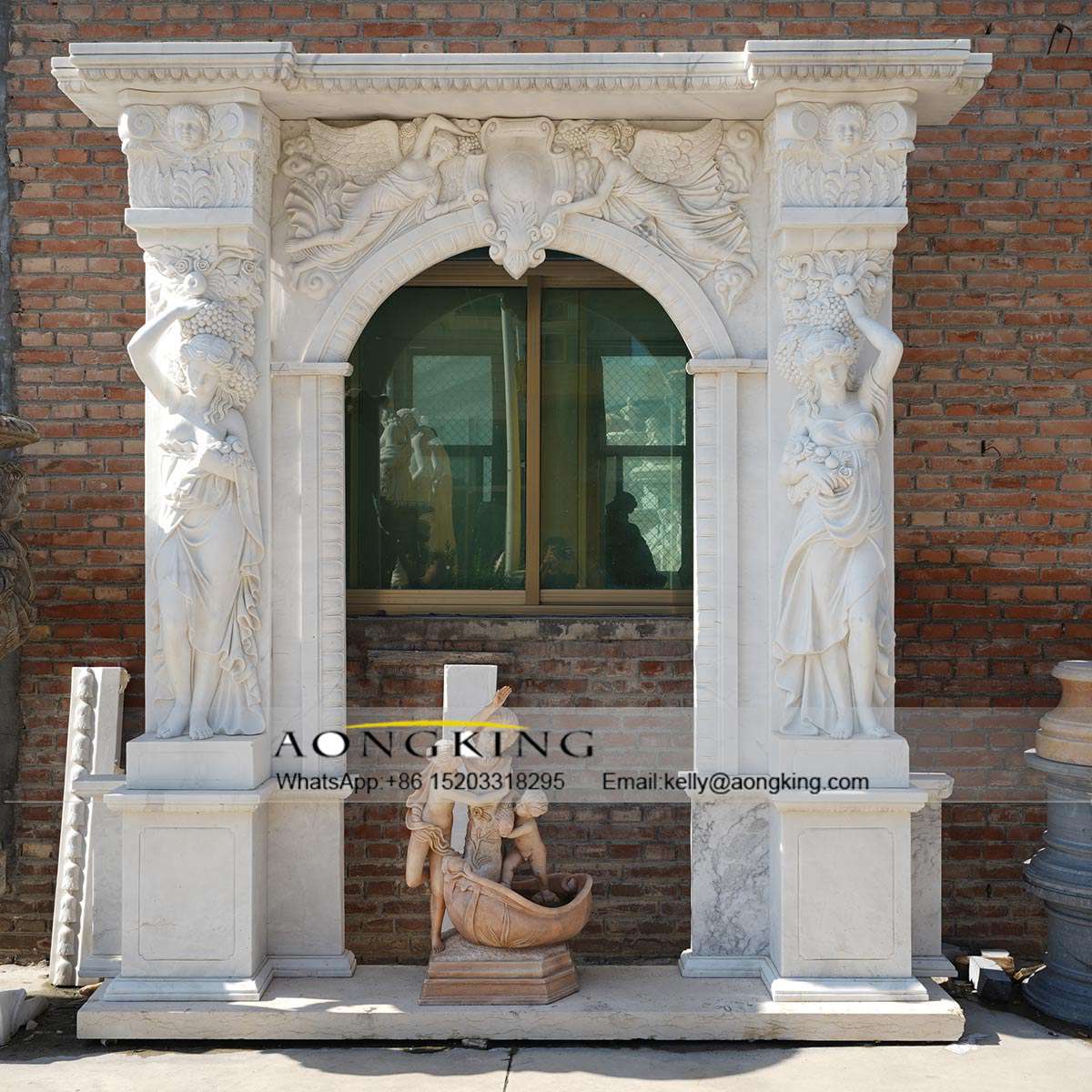 Door lining marble sculpture