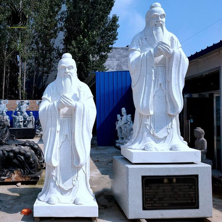 Confucius marble famous sculpture in china