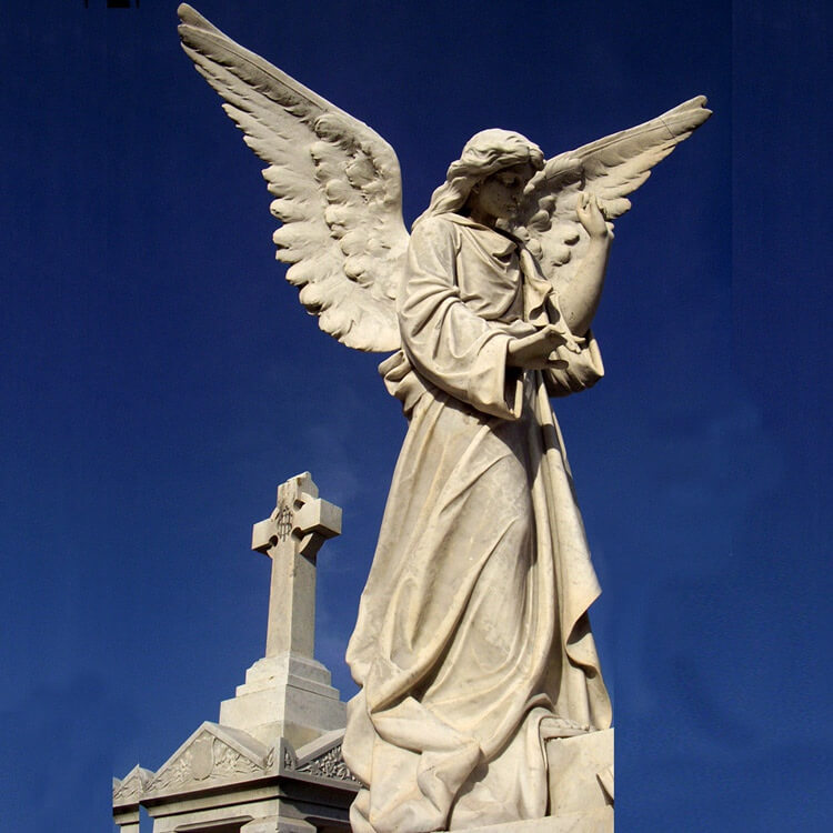 marble statue guiding angels for sale