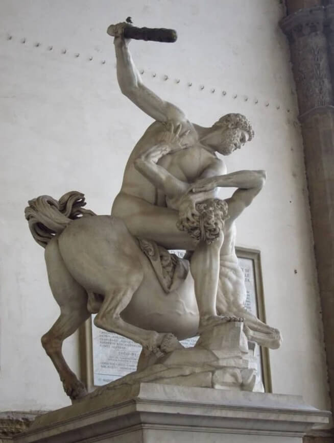 male famous greek statues-Hercules beating Centaur Nesso-Loggia dei Lanzi (1)