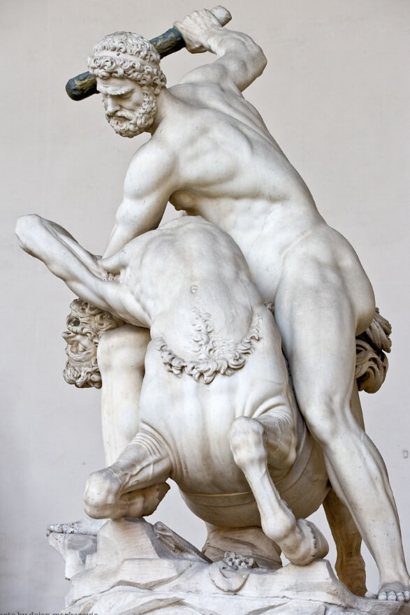 male famous greek statues-Hercules beating Centaur Nesso-Loggia dei Lanzi (2)