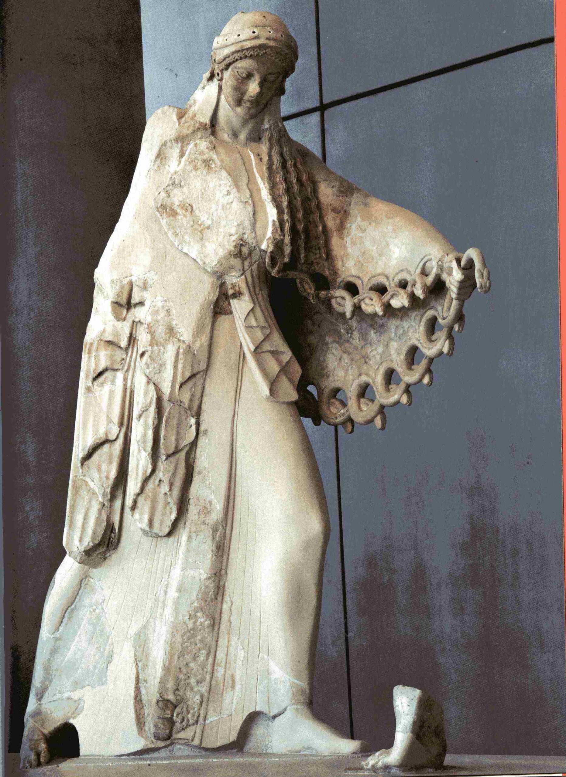 Marble Archaic Athena for Old Temple (3)