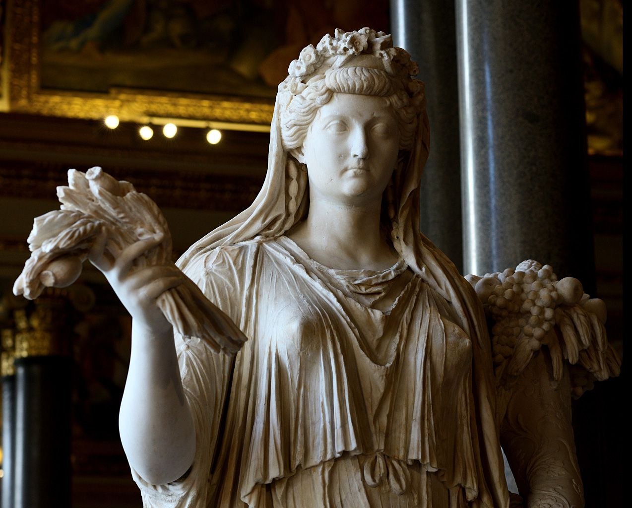 marble Greek Ceres Demeter Sculpture (2)