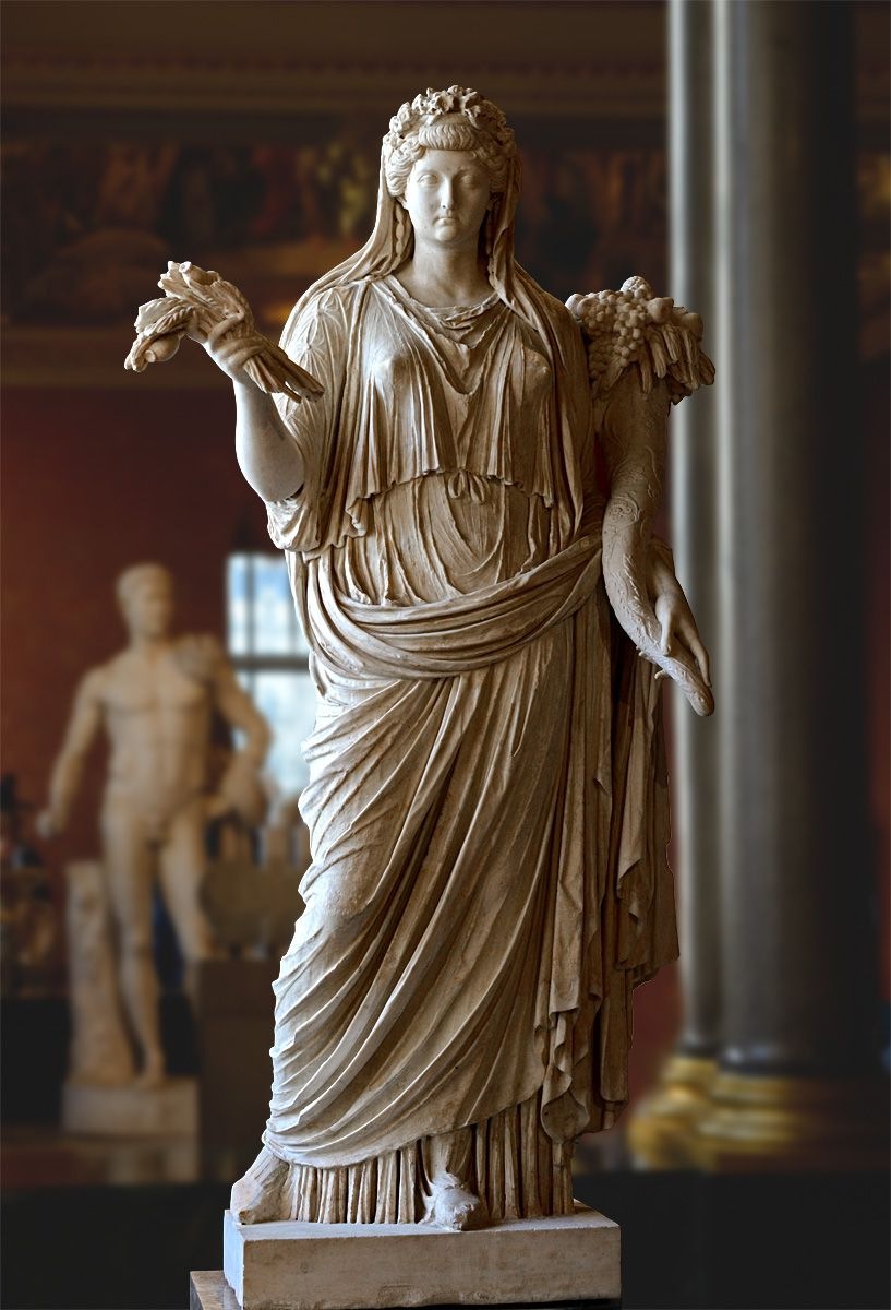 marble Greek Ceres Demeter Sculpture (3)