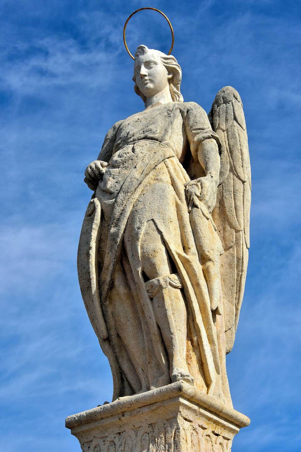 Archangel Raphael sculpture marble (1)