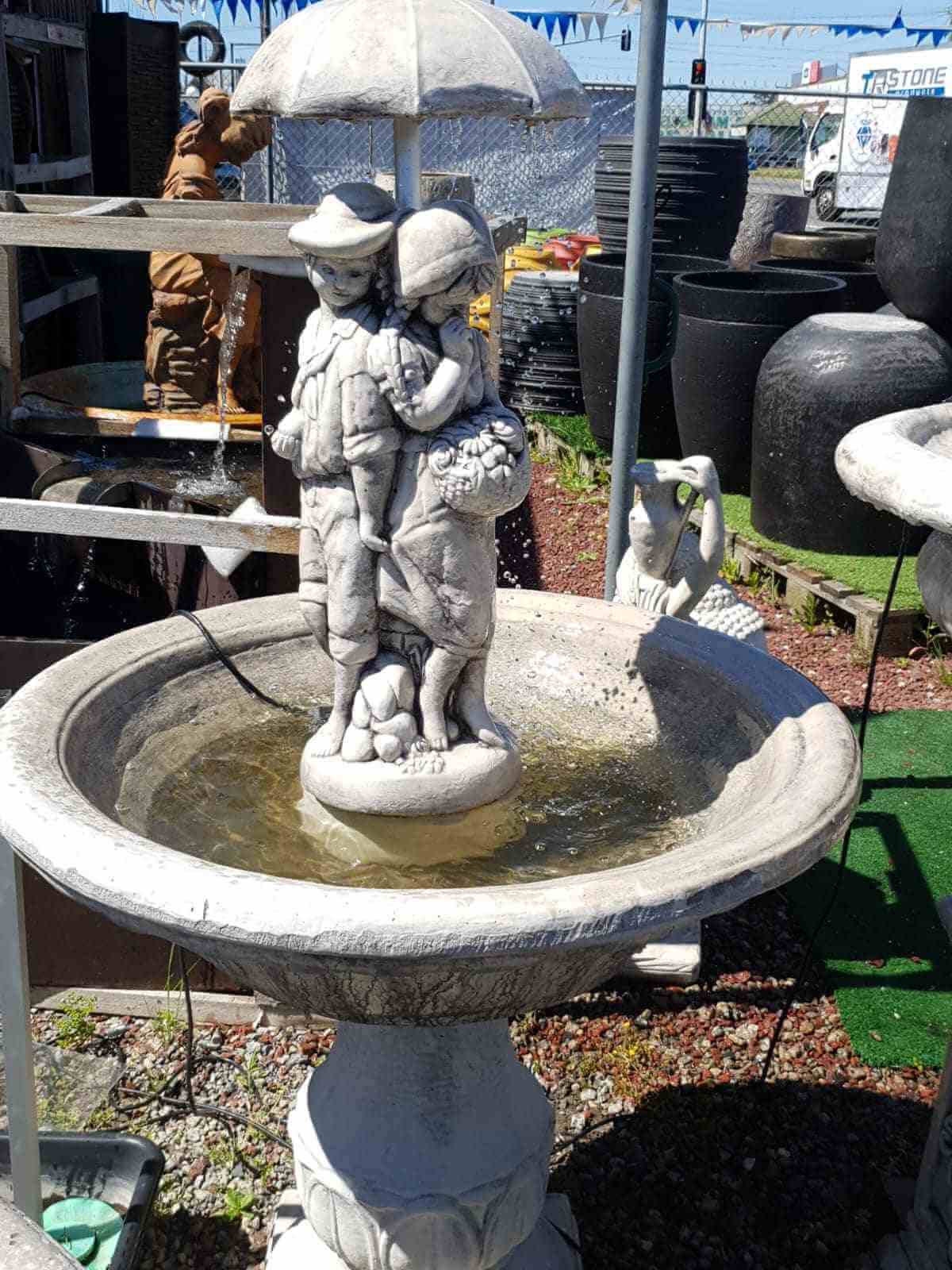 Spliced marble children sculpture for fountain (2)