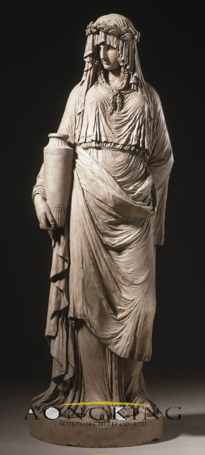 ancient Greek goddess copper cupbearer Gladdening Princess sculpture