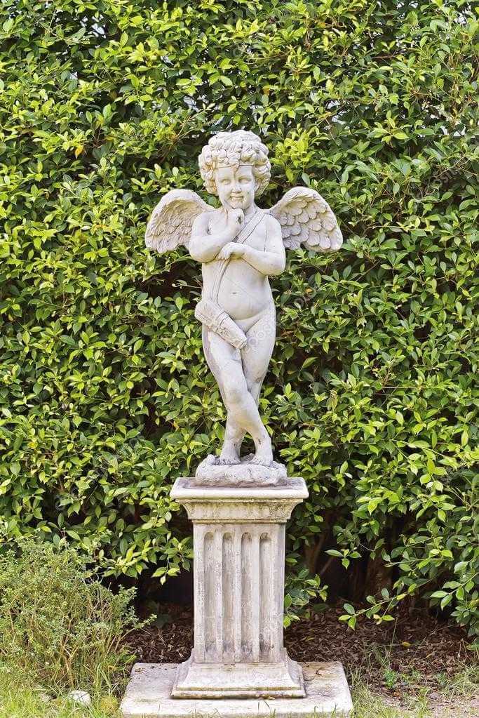 marble Belvedere Palace decor Cupid Angel Statue (1)