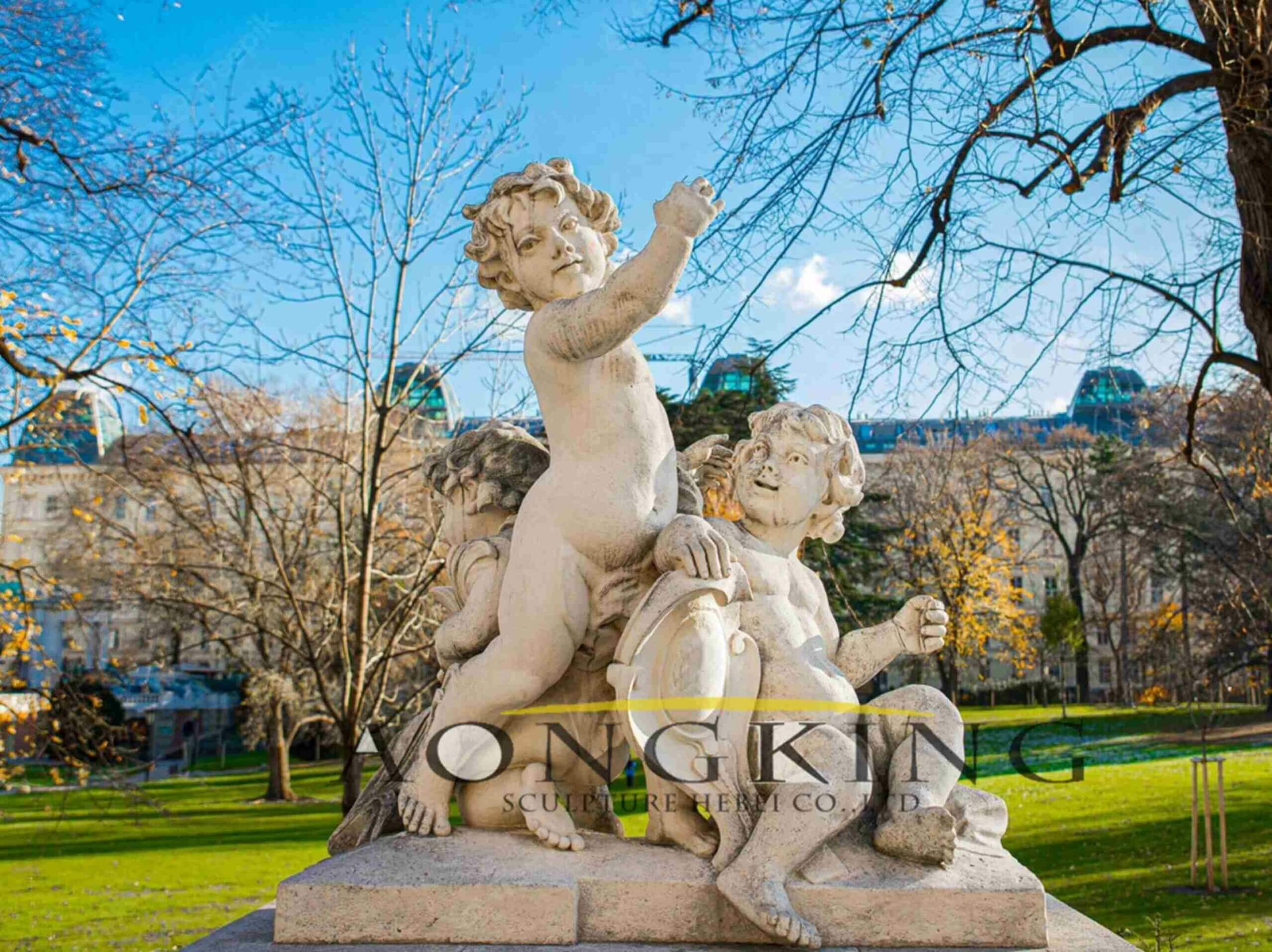 marble Belvedere Palace decor Cupid Angel Statue