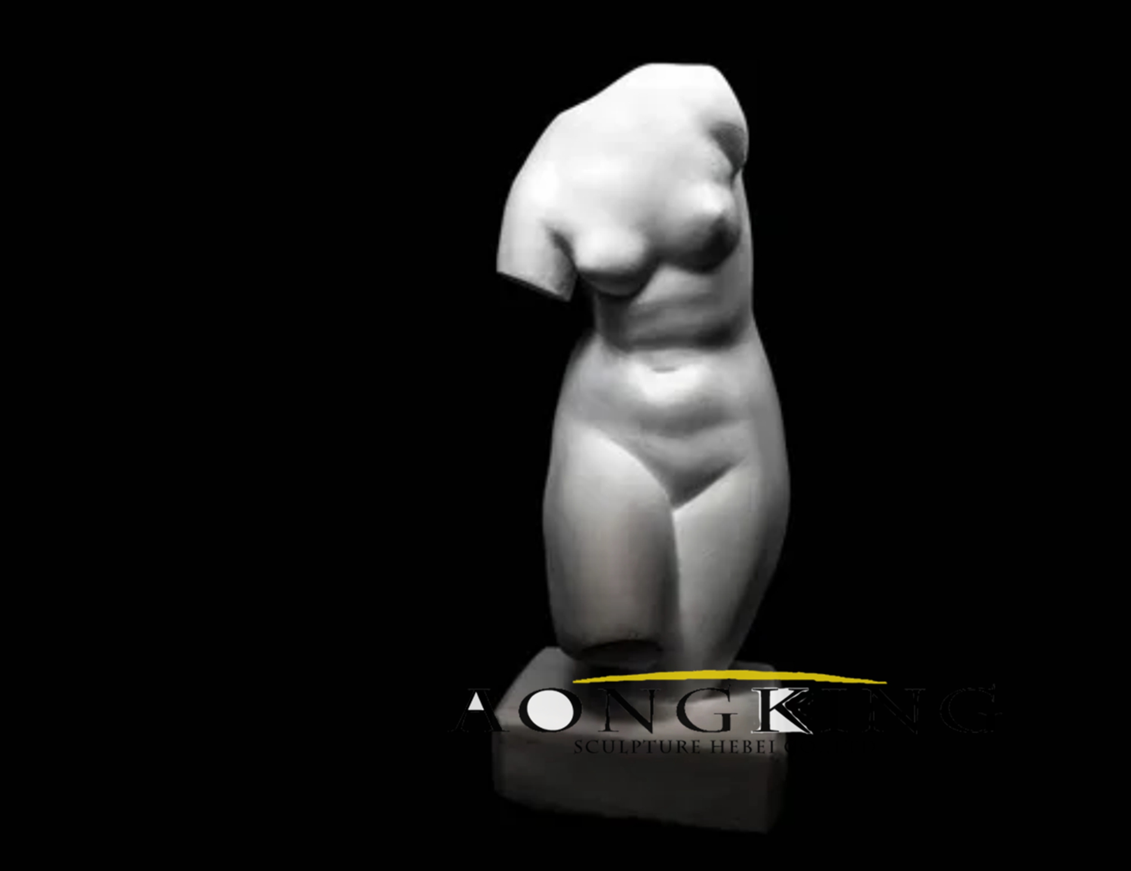 marble white woman body sculpture