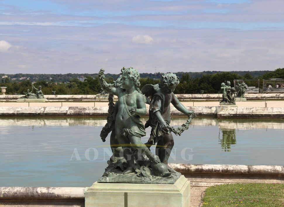 Cherubs palace of versailles bronze statues 
