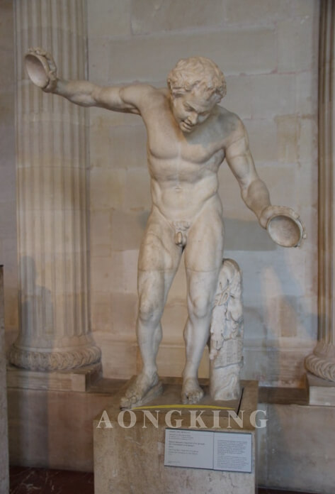 Dancing Satyr marble statue