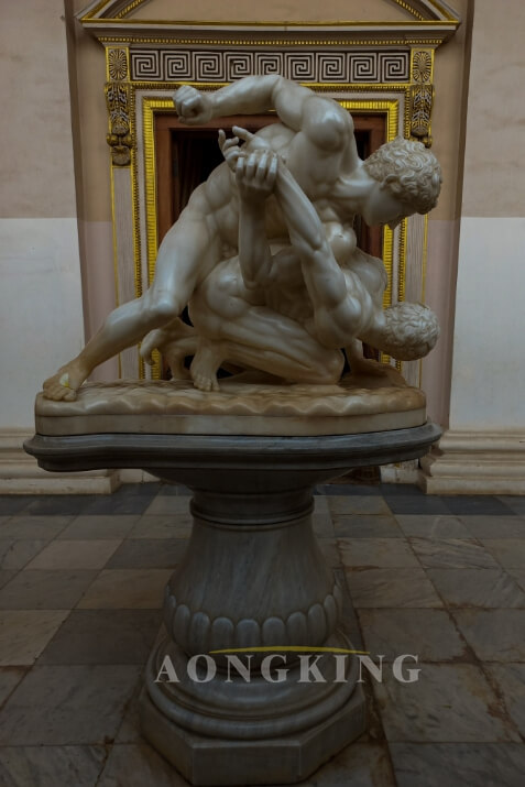 Greek Wrestlers marble sculpture
