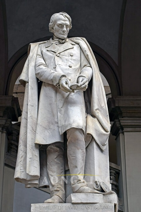 Monument to Carlo Ottavio Castiglioni marble statue
