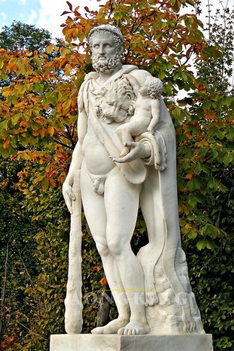 Statue Hercule Commode marble decor