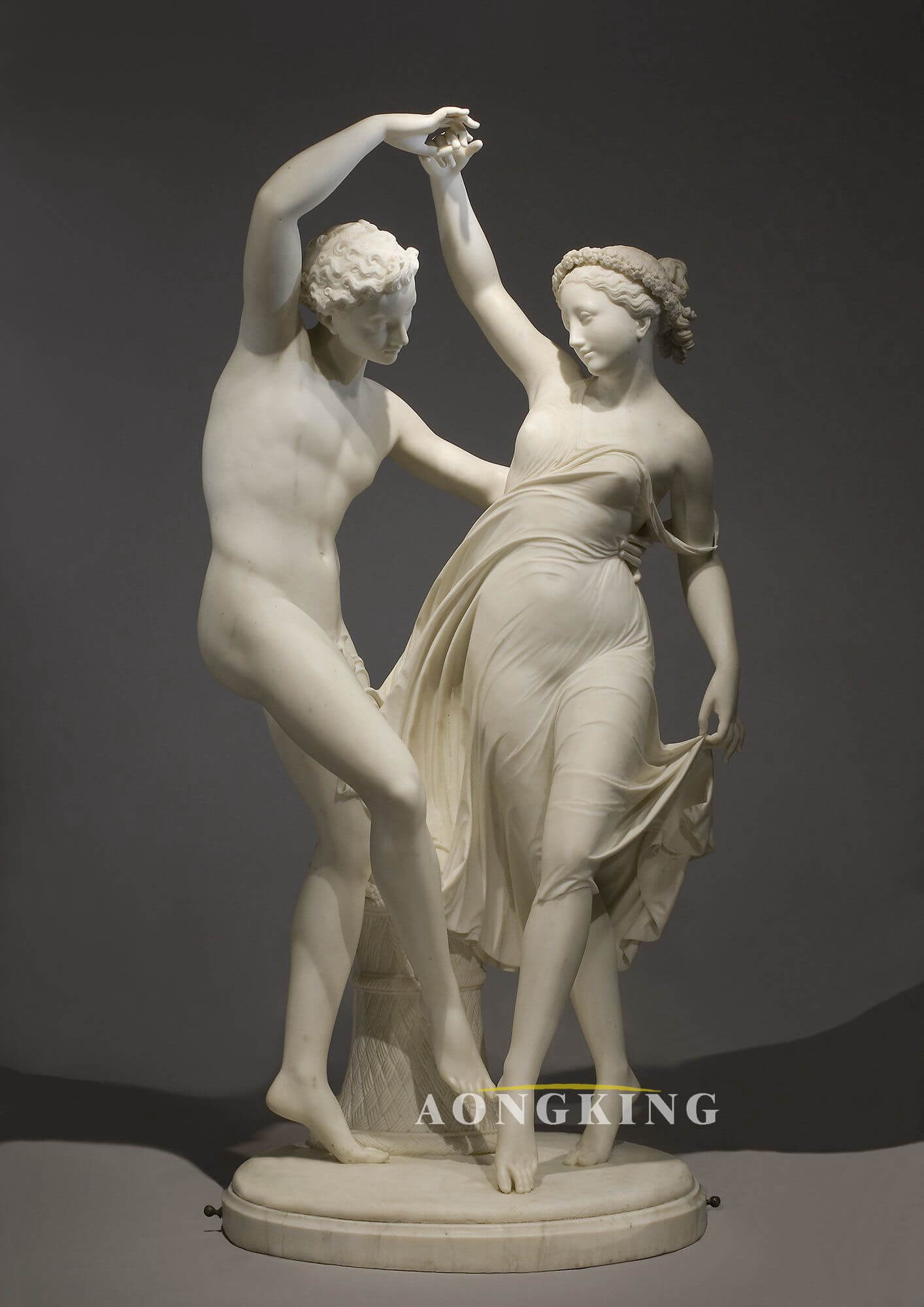 Zephyr Dancing with Flora statue marble