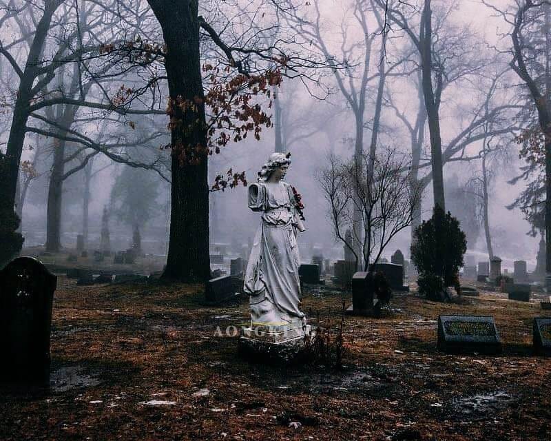 cemetery angel statue aesthetic