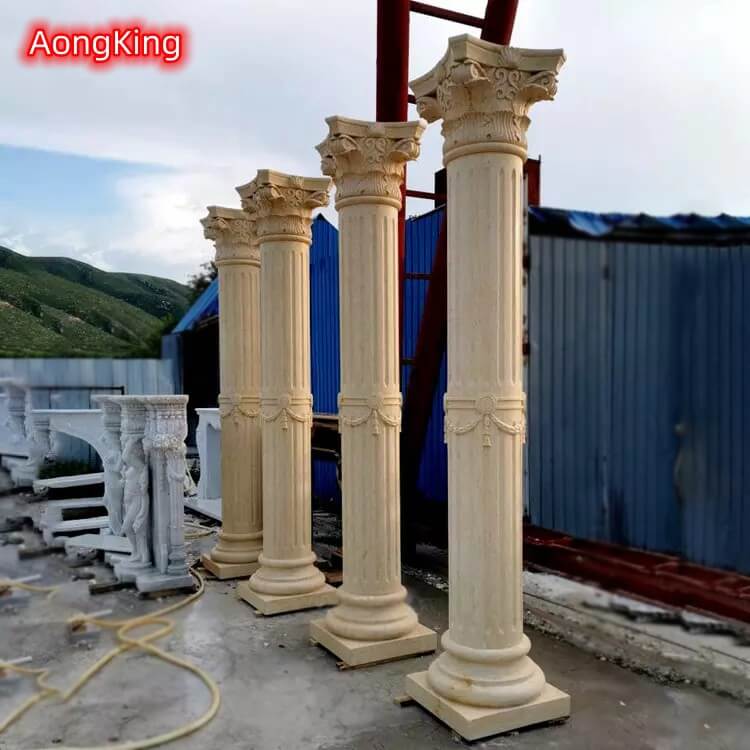 solid marble columns