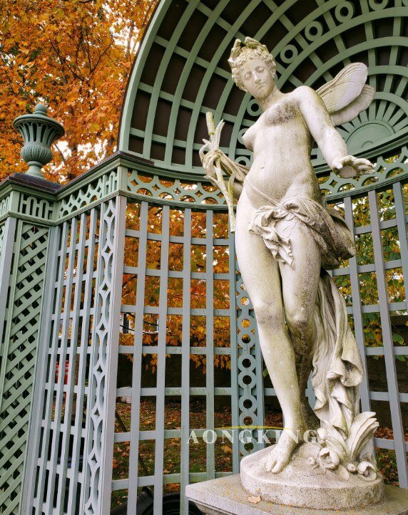 the autumn fairy has risen marble statue