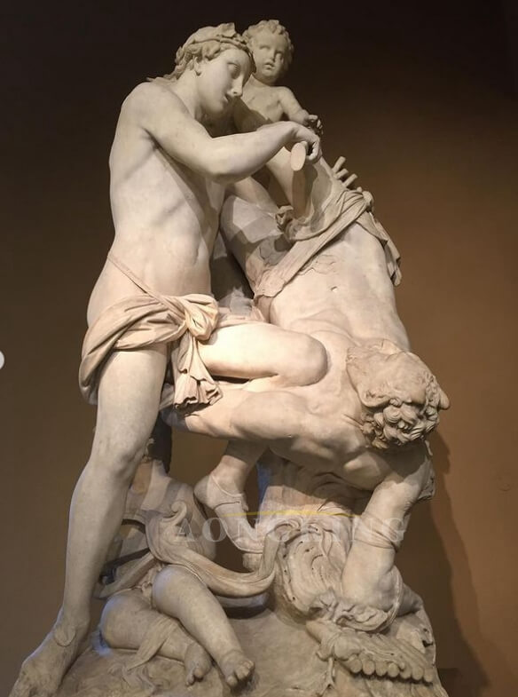 Apollo Flaying Marsyas marble statue