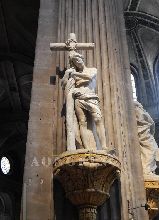 Christ carrying the Cross marble statue
