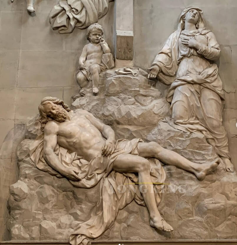 Christ taken down from the Cross marble relief (2)